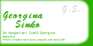 georgina simko business card
